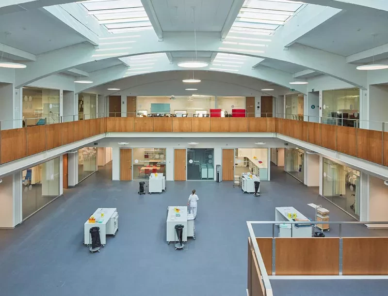 Vue d'ensemble de l'hôpital simulé de La Source